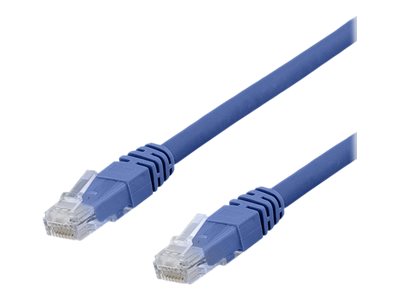 Deltaco - Patchkabel - Rj-45 (Han) Til Rj-45 (Han) - 30 Cm - Utp - Cat 6A - Halogenfrei, Formet - Blå