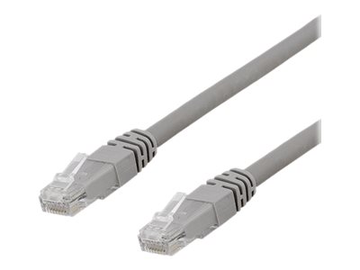Deltaco - Patchkabel - Rj-45 (Han) Til Rj-45 (Han) - Utp - Cat 6A - Halogenfri, Formet - Grå