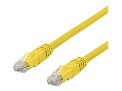 Deltaco - Patchkabel - Rj-45 (Han) Til Rj-45 (Han) - Utp - Cat 6A - Halogenfri, Formet - Gul