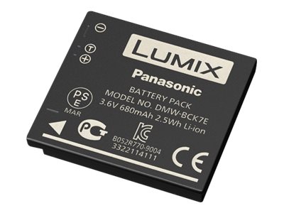 Panasonic Dmw-Bck7e - Akkus - Li-Ion - 680 Mah - Sortiert - Für Lumix Dmc-Fh24, Fh4, Fh6, Fh8, Fs28, Fs41, Ft25, Ft30, S2, S5, Sz02, Sz5, Sz7, Ts25,