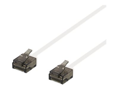 Deltaco - Patchkabel - Rj-45 (Stecker) Auf Rj-45 (Stecker) - 15 Cm - Utp - Cat 6A - Flach - Weiß