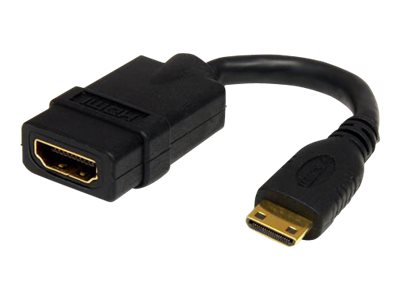 Startech.Com 13Cm High-Speed Hdmi-Kabel - Hdmi Auf Hdmi Mini - Buchse/Stecker, 0,127 M, Mini Hdmi, Hdmi, 3D, 10,2 Gbit/S, Schwarz