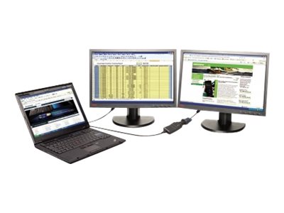 Lenovo Usb 3.0 Zu Dvi/Vga Monitor Adapter - Ekstern Videoadapter - Usb 3.0 - Dvi