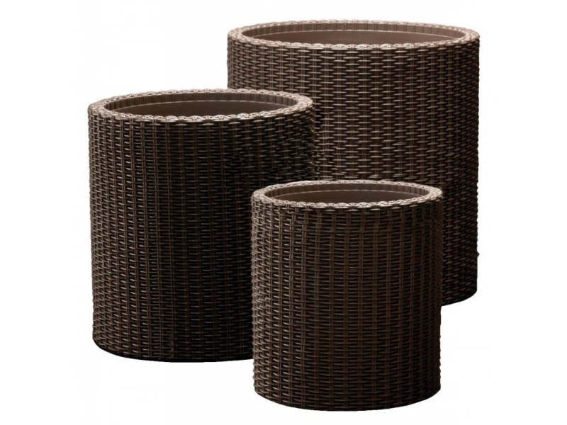 KETER SET OF 3 PLANTERS S+M+L ANTHRACITE