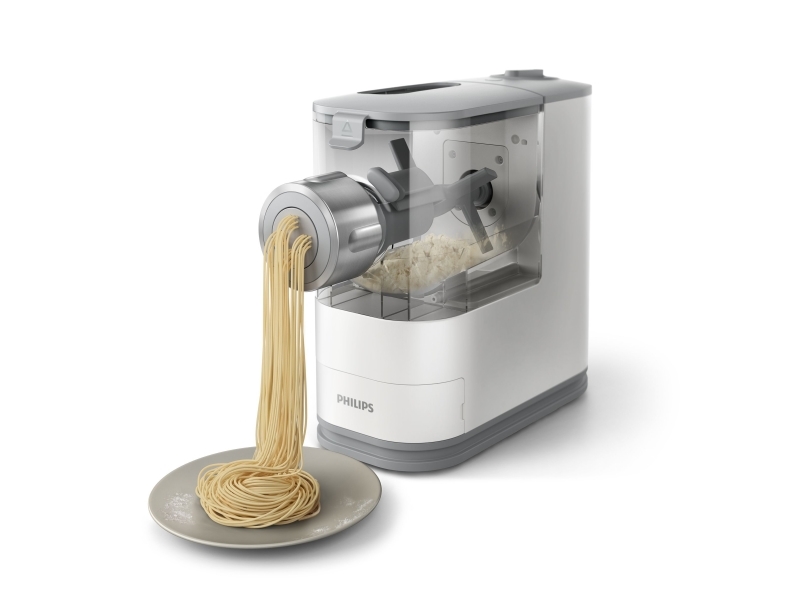 Philips Viva Collection HR2370/05 Pasta- og nudelmaskine, Elektrisk pastamaskine, Fettuccine, Penne, Spaghetti, Plast, Hvid, 1 m, LED