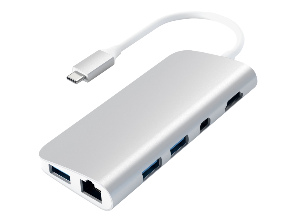 Satechi Aluminium Typ-C Multimedia Adapter - Dockingstation - Usb-C - Mini Dp - 1Gbe