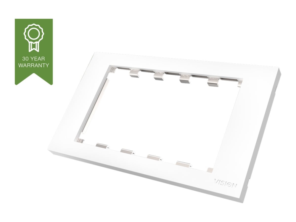 VISION TechConnect 3 2-Gang UK Surround - Faceplate - hvid - 2-gang