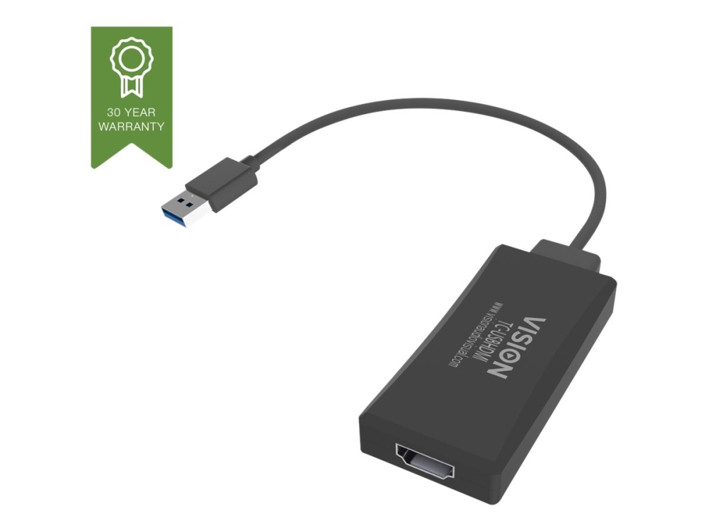 Vision - Extern videoadapter - USB 3.0 - HDMI - svart - detaljhandel | Datorkomponenter - Grafikkort & Tilbehör - USB-grafikkort | GameStuff