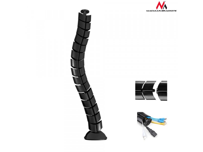 Kabelorganizer Maclean Otulina Til Kabler Sort (1 Stk) (Mc-768B)