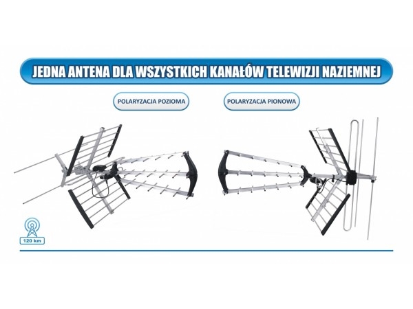 Roter Adler Raudona Eagle Antena Rtv Raudona Eagle Olympia Bx1000 Combo Antena Dvb-T Vhf + Uhf + Lte 80187