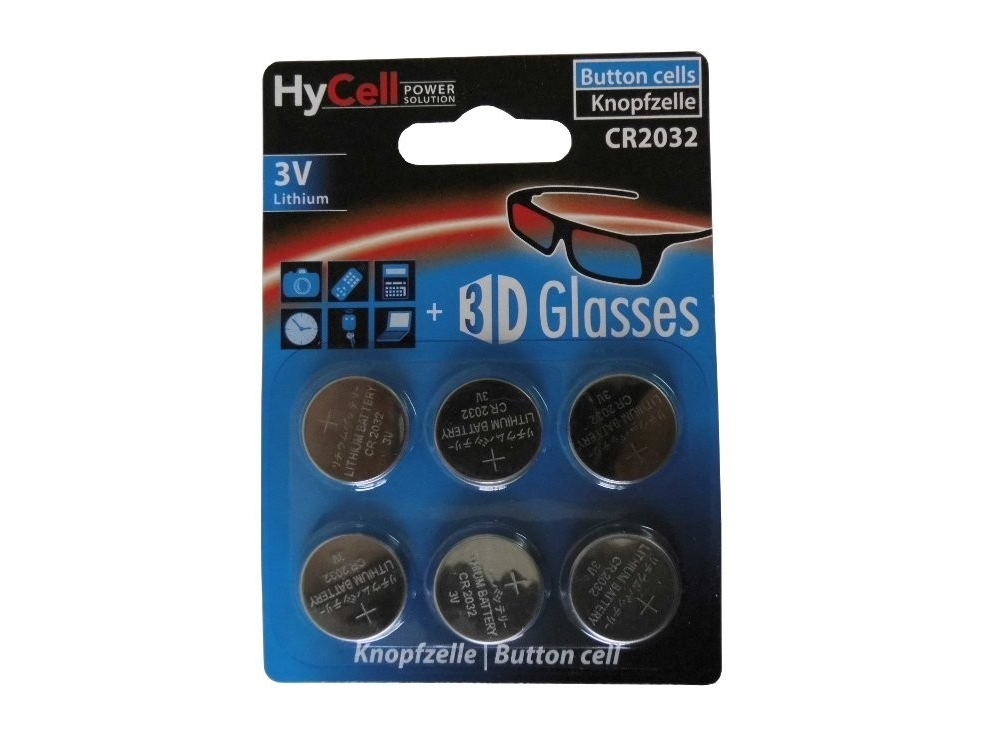 Hycell 1516-0026, Engangsbatteri, Cr2032, Lithium, 3 V, 6 Stk, Sølv