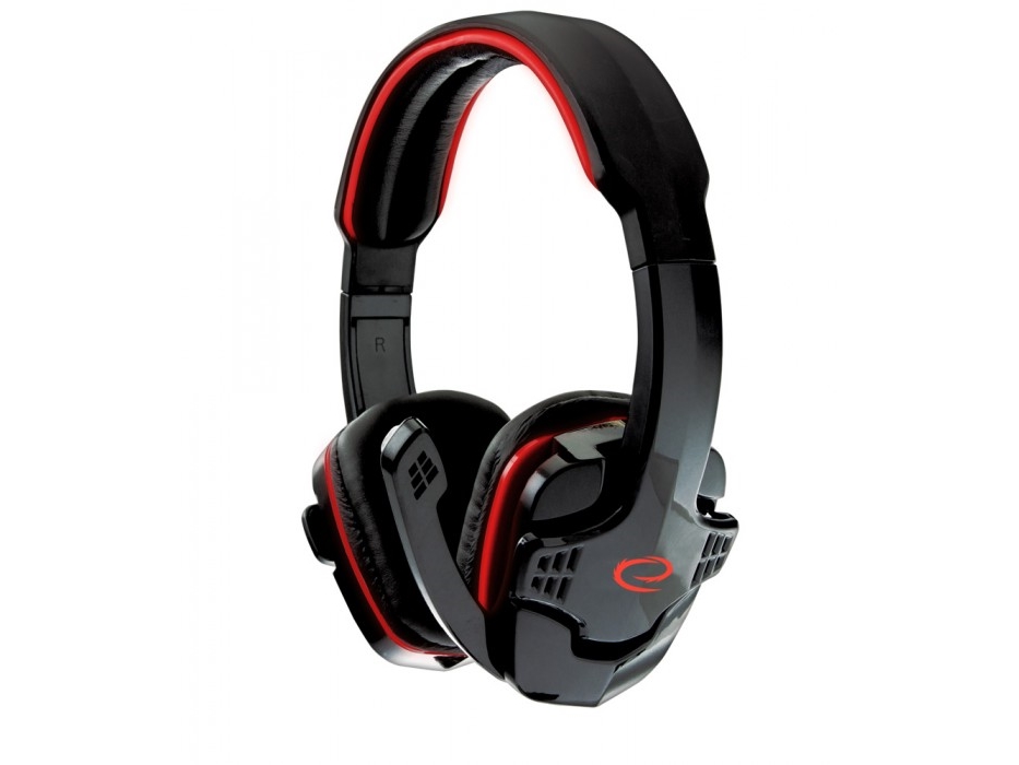 Headphones With Microphone For Players Raven Red