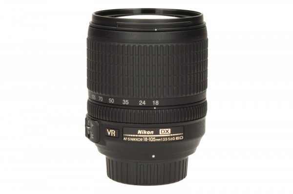 Nikon AF-S DX NIKKOR 18–105 mm 1:3.5–5.6G ED VR, Standard zoomlinse, 15/11, 18 - 105 mm, Billedstabilisator, Nikon F, Autofokus