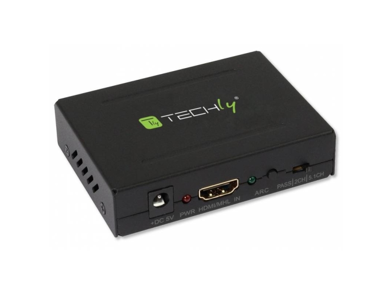 Techly IDATA HDMI-EA, 5 V, 77 mm, 64 mm, 23 mm, 351 g billede