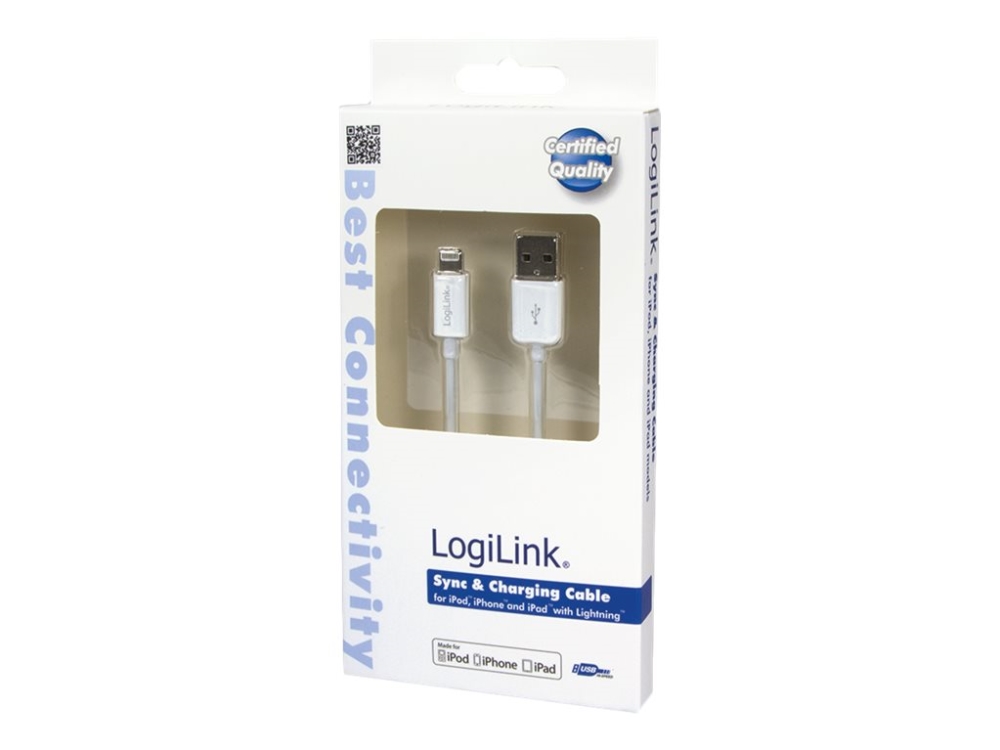 Logilink - Lightning-Kabel - Lightning Han Til Usb Han - 1 M - Hvid