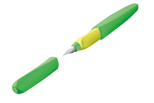 Pelikan 807302, Grøn, Gul, Påfyldningssystem til patron, Rustfrit stål, Ambidextrous, Tyskland
