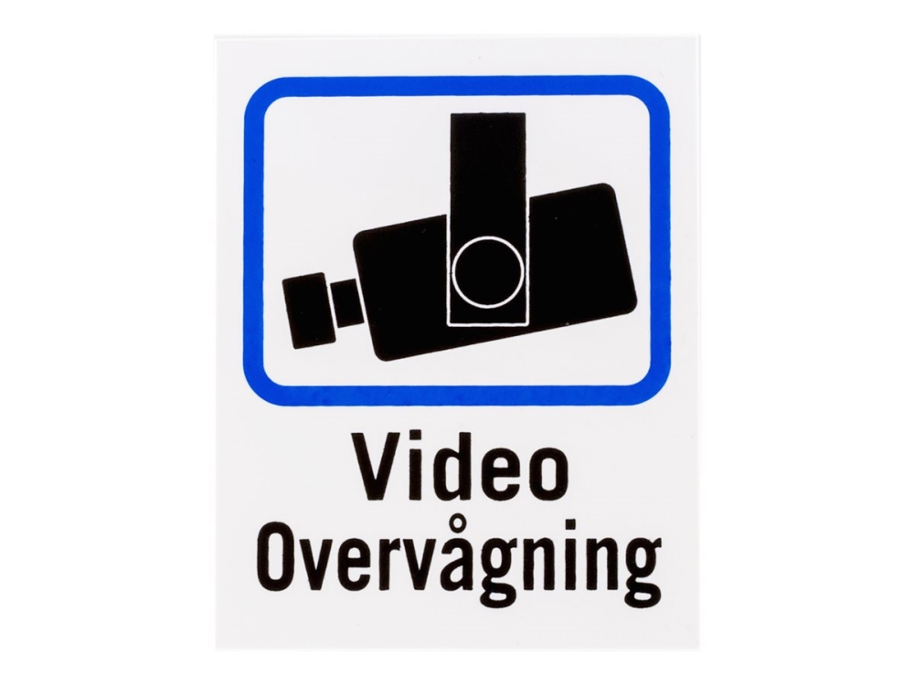 DELTACO - Tecken - videoövervakning - 80 x 100 mm - plast (paket om 2) | Foto och video - Videoövervakning - Övervakningstillbehör | GameStuff