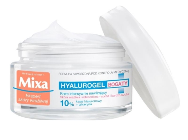 Mixa Expert Sensitive Skin Hyalurogel Rich Cream Intensively Moisturizing 50Ml