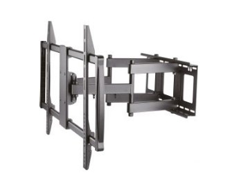 Inline Wandhalterung, Für Tft/Lcd/Led/Plasma 152-254Cm (60-100"), Max. 80Kg, 200 X 200 Mm, 600 X 900 Mm, -15 - 15°, -45 - 45°, Metall, Schwarz
