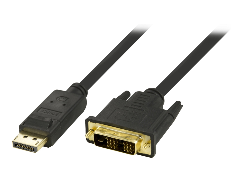 DELTACO - Display kabel - enkeltlink - DisplayPort (han) til DVI-D (han) - 1 m