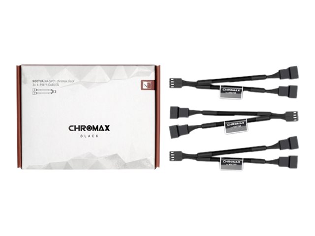 Noctua Na-Syc1 Chromax.Black, Kabelverlängerung, Schwarz, Buchse, Buchse, 115 Mm, 3 Stück(E)