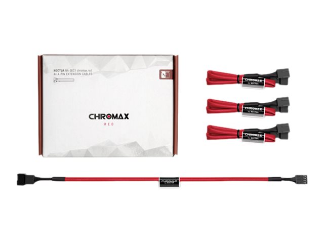 Noctua Na-Sec1 Chromax.Red, Kabelverlängerung, Rot, 4-Polig, Buchse, Buchse, 300 Mm