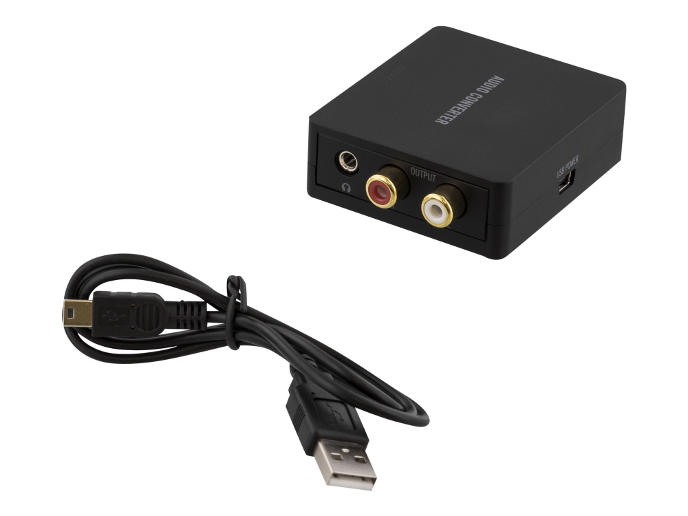 Deltaco Dg-An - Spdif Til Analog Audio Konverter - Sort