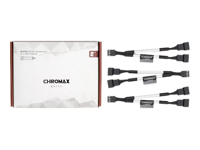 Noctua Na-Syc1 Chromax.White, Kabelverlängerung, Weiß, Buchse, Buchse, 115 Mm, 3 Stück(E)