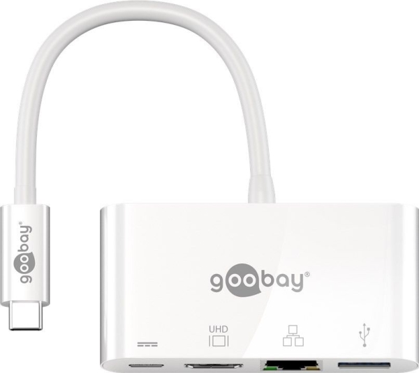 Goobay 62105, Kabelgebunden, Usb 3.2 Gen 1 (3.1 Gen 1) Type-C, Weiß, Ce, Weee, 3840 X 2160 Pixel, 0,15 M