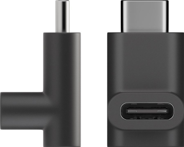 Goobay Adapter USB-C™ till USB-C™ 90°, svart USB-C™ uttag > USB-C™ plugg