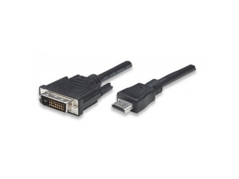 Techly 5.0M Hdmi - Dvi-D M/M, 5 M, Hdmi, Dvi-D, Männlich, Männlich, Gold