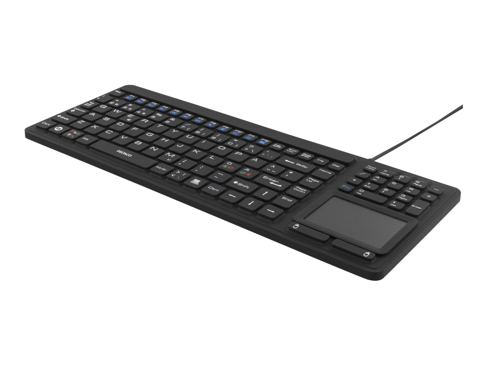 Deltaco Tb-502, Volle Größe (100%), Kabelgebunden, Usb, Membran Key Switch, Qwerty, Schwarz