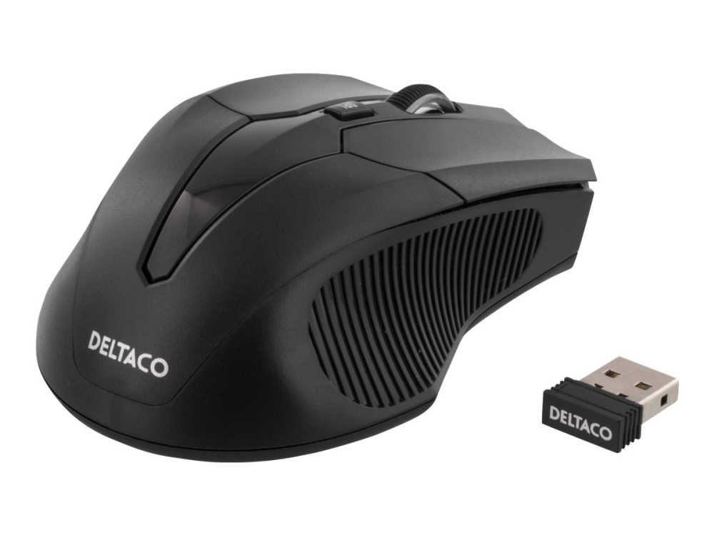 Deltaco Ms 776 Mus Optisk 5 Knappar Trådlös Trådlös Usb Mottagare Svart