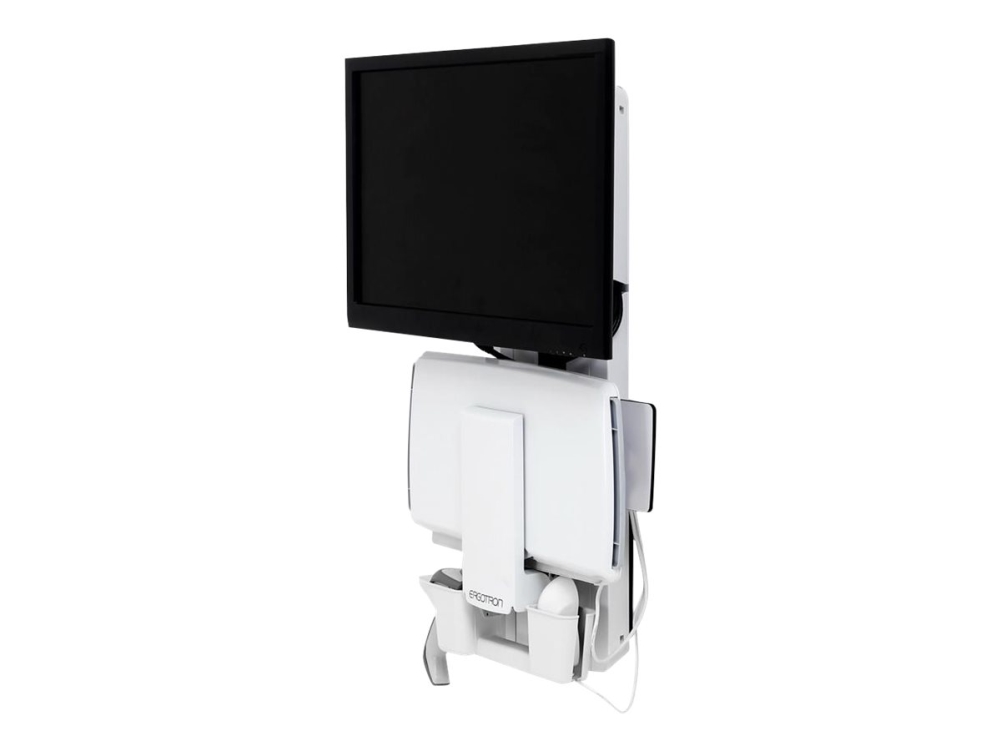 Ergotron Styleview Vertical Lift, Patient Room - Skærm/Tastaturmonteringssæt (Lodret) - Siddestander - Vægmonterbar - Op Til 24" - Hvid