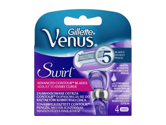 Gillette Venus Swirl Rasiererkartuschen 4 Stück.