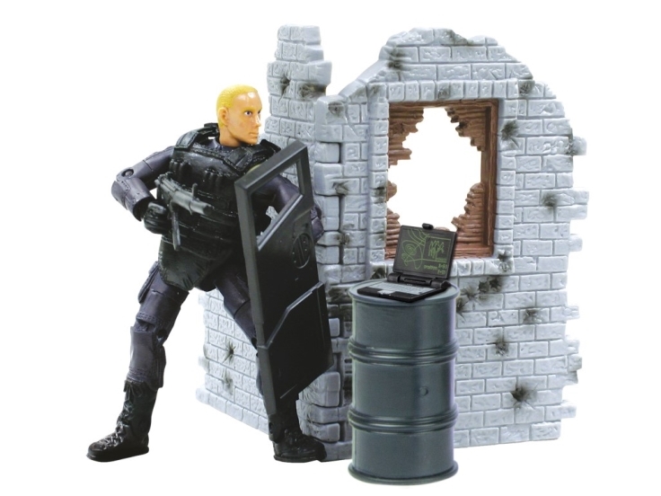 S.W.A.T. Polizist Actionfigur Mit Wand Typ A 1:18