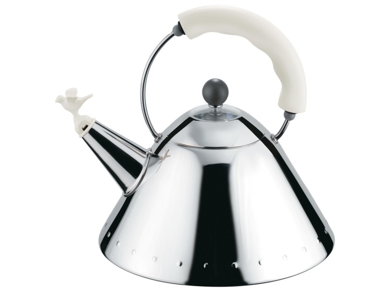 Alessi 9093 W Wasserkocher 2 Liter, Edelstahl, Für Induktion
