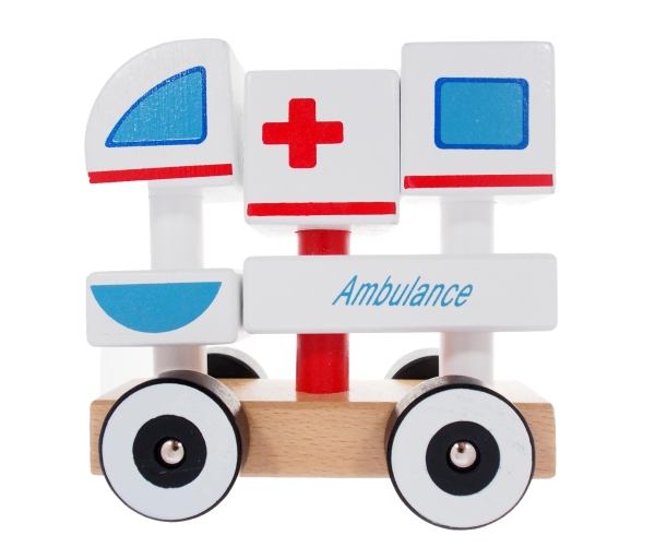 Ibox Træbil Ambulance (W05c012)