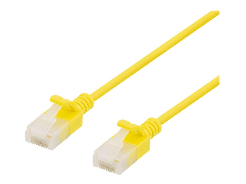 Deltaco - Patchkabel - Rj-45 (Han) Til Rj-45 (Han) - 2 M - Utp - Cat 6A - Halogenfri, Formet, Knastfri - Gul