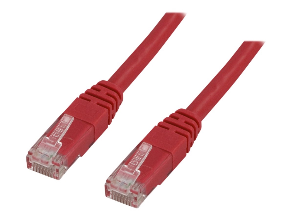 Deltaco - Patchkabel - Rj-45 (Han) Til Rj-45 (Han) - 5 M - Utp - Cat 6 - Rød