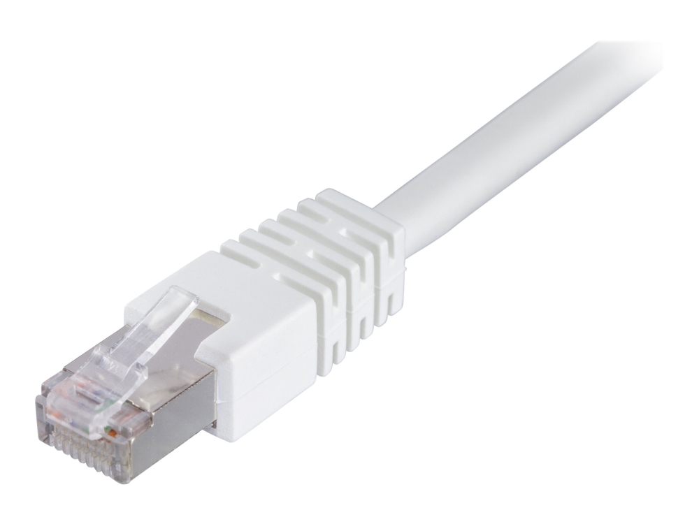 DELTACO STP-603V - Patchkabel - RJ-45 (han) til RJ-45 (han) - 30 cm - foldet uskærmet snoet par (F/UTP) - CAT 6 - hvid