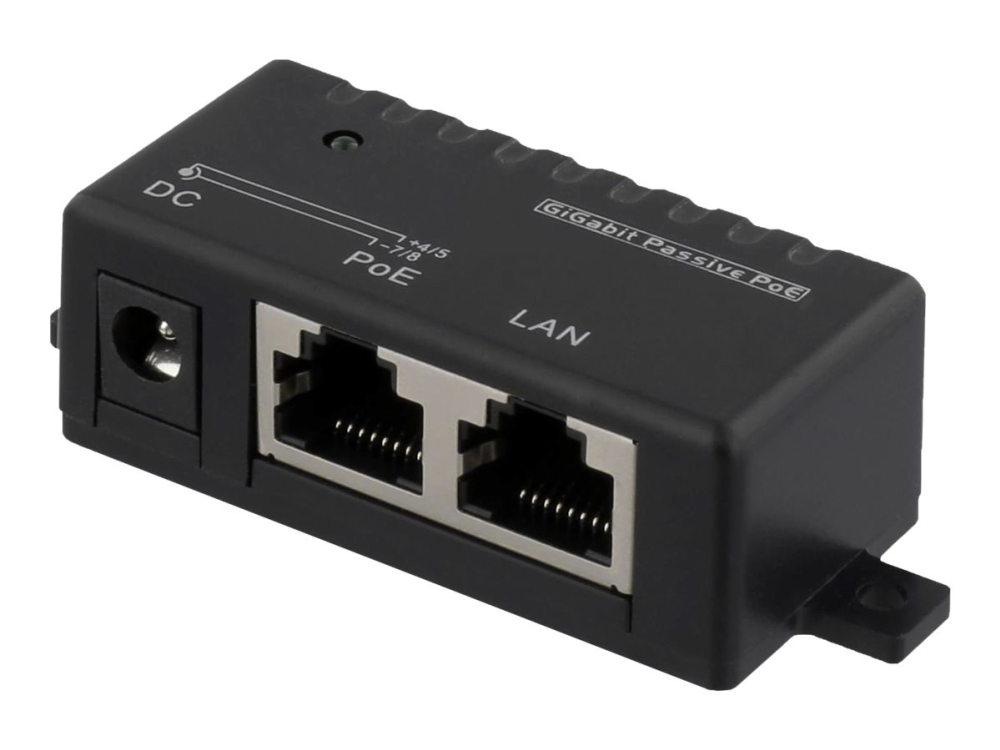 Deltaco Poe-109 - Strøminjektor - 5 - 48 V - Output-Stikforbindelser: 1 - Sort