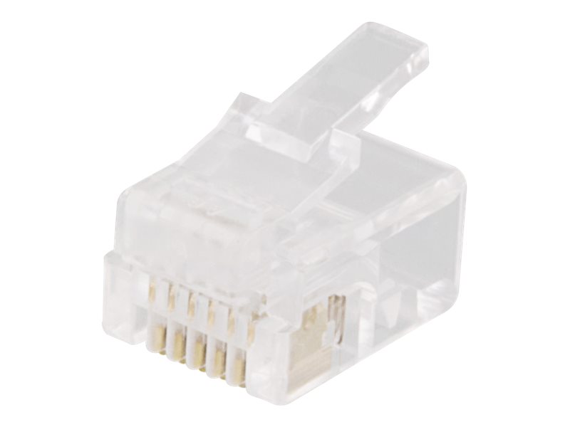 DELTACO - Telefonkontakt - RJ-12 (hane) - transparent (förpackning om 20) | Lauritz Knudsen - LK FUGA - Antenn & Datauttag | GameStuff