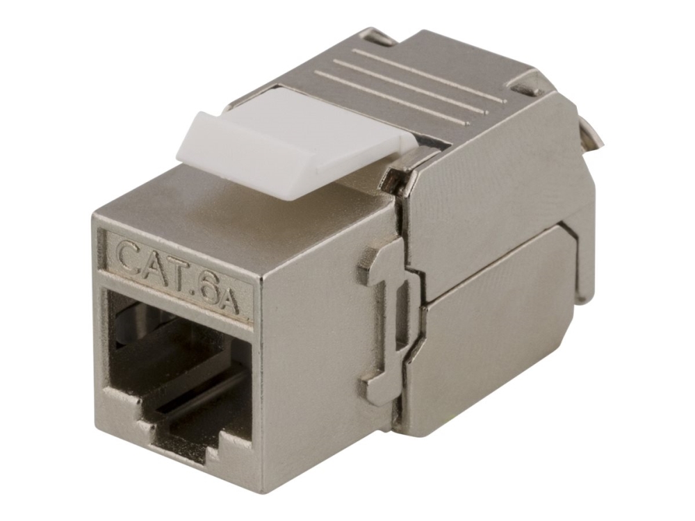 DELTACO MD-121 - Modulär insättning - CAT 6a - RJ-45 - vit, metall | Lauritz Knudsen - Övrige El-artiklar (LK) - LK IHC NET® Trådlös | GameStuff
