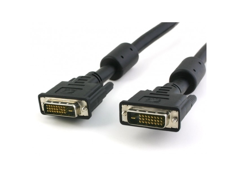 Techly 5M Dvi-D, 5 M, Dvi-D, Dvi-D, Hanstik, Hanstik, Sort