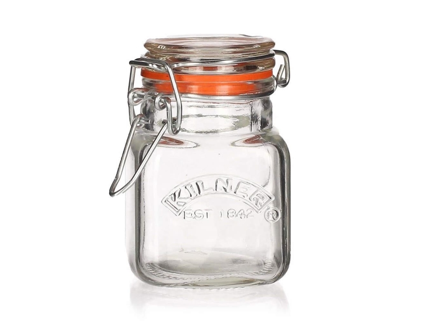 Clip Top 70 Ml Quadratisches Gewürzglas / Kilner