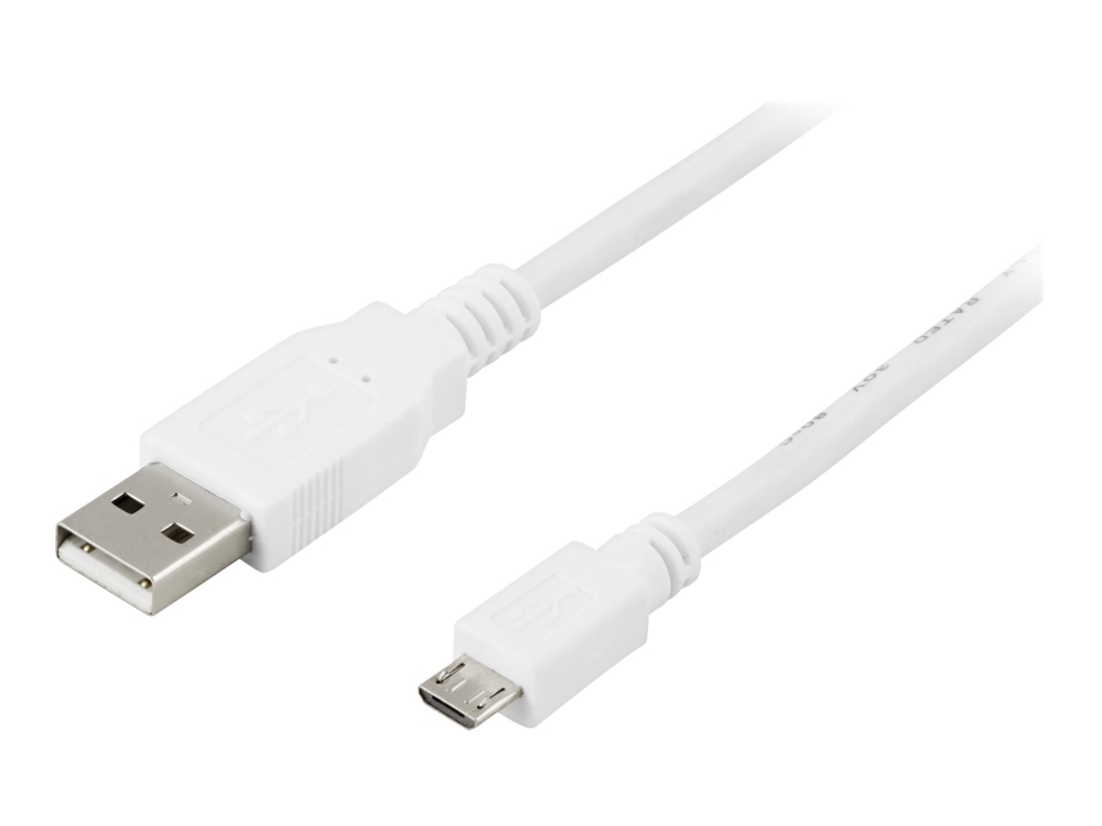 Deltaco - Usb-Kabel - Usb (Stecker) Auf Micro-Usb Typ B (Stecker) - Usb 2.0 - 2 M - Weiß