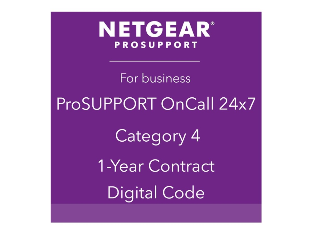 NETGEAR ProSupport OnCall 24x7 Category 4 - Teknisk support - Telefonsupport - 1 år - 24x7 | Datortillbehör - Service - förpackningar | GameStuff