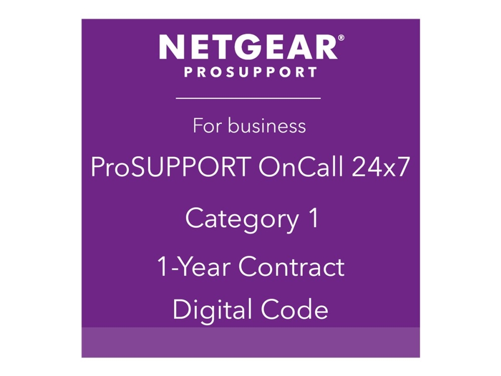 NETGEAR ProSupport OnCall 24x7 Category 1 - Teknisk support - Telefonsupport - 1 år - 24x7 - för ReadyNAS 102 104 | Datortillbehör - Service - förpackningar | GameStuff