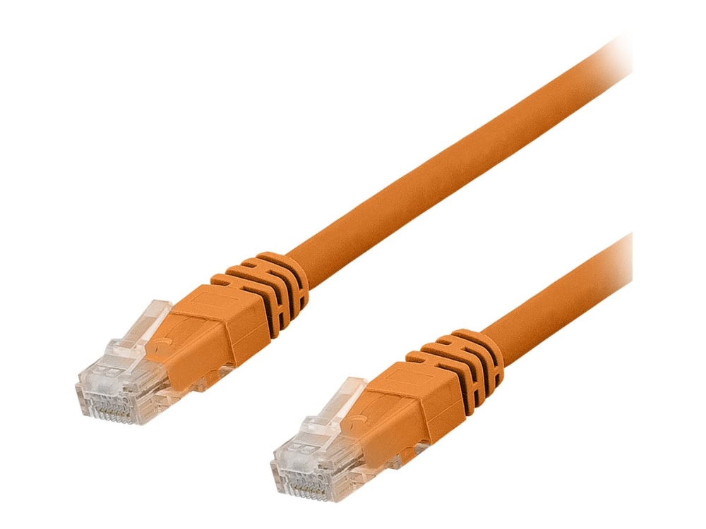 Deltaco Tp-63Orau - Patchkabel - Rj-45 (Han) Til Rj-45 (Han) - 3 M - Utp - Cat 6A - Halogenfri, Formet - Orange